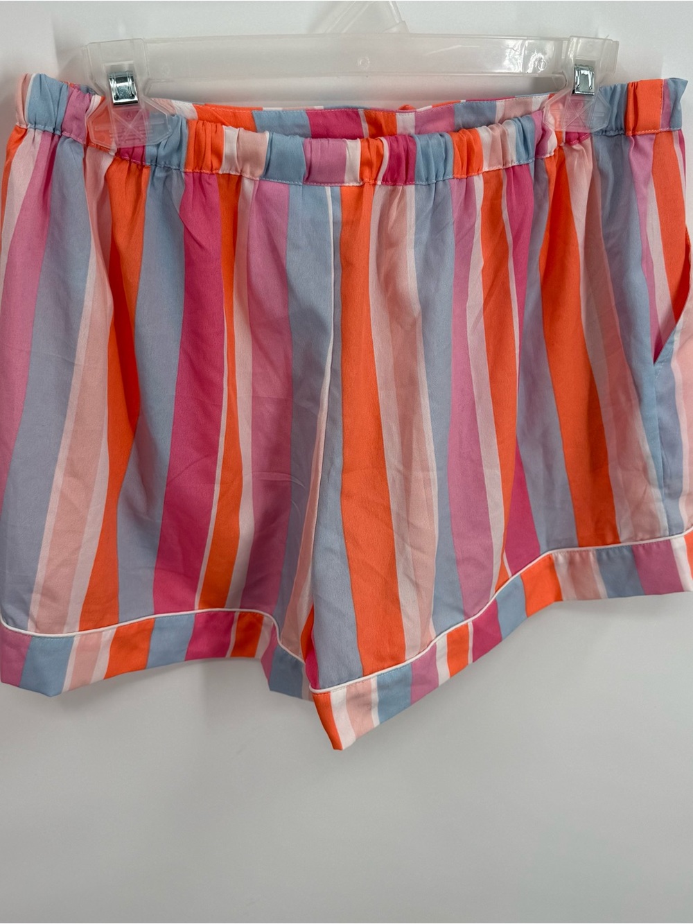Tommy Bahama Sleepwear Pajama Set Women Size M Striped Button Top Shorts Pockets - Picture 7 of 8